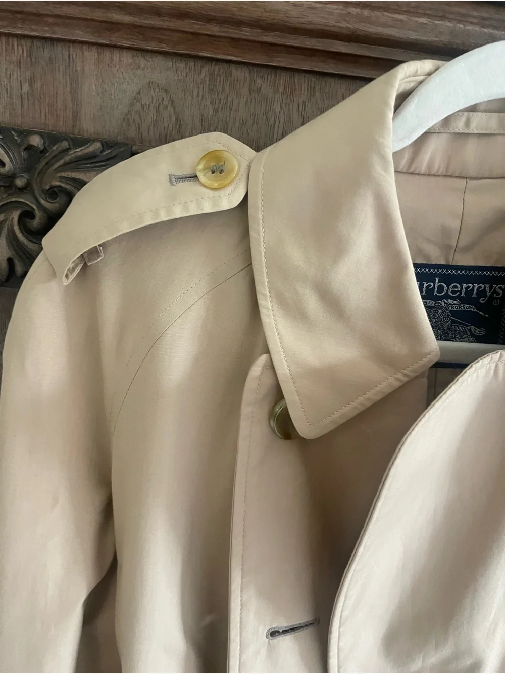 Burberry Classic Woman's Trench Coat/ khaki Tan Long 6 - Picture 9 of 16